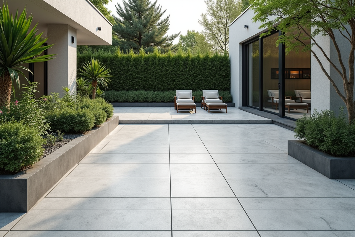terrasse carrelée